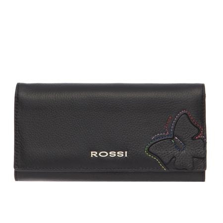 Portofel Rossi, RSC0213, Negru, Piele autentica