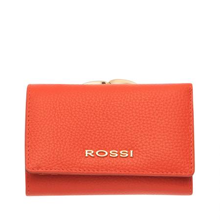 Portofel Rossi, RSC0006, Oranj mandarina, Piele autentica