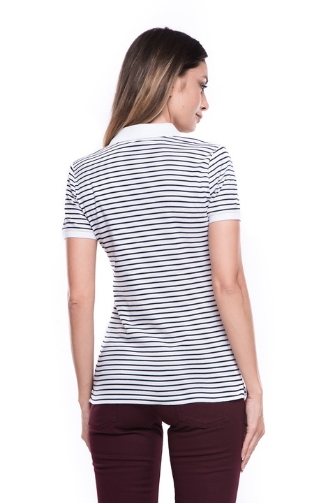 Tricou din bumbac, Ralph Lauren, S, alb cu dungi navy blue