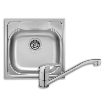 Chiuveta Livinox N-309JKSET, inox, cu robinet, culoare crom, 3,5”