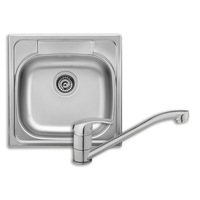 Chiuveta Livinox N-309JKSET, inox, cu robinet, culoare crom, 3,5”