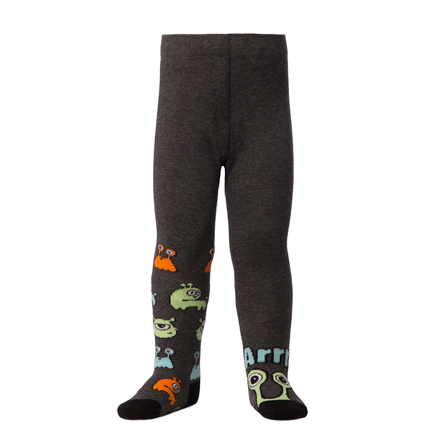 Ciorapi subtiri din bumbac pentru copii cu model martieni Tip-Top 481, Conte Elegant, Gri