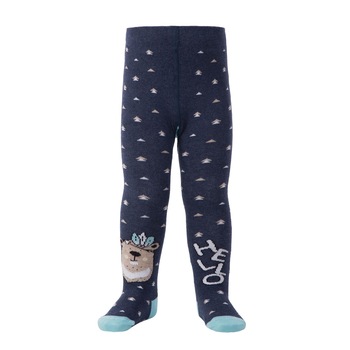 Ciorapi subtiri din bumbac pentru copii cu model ursulet Tip-Top 478, Conte Elegant, Bleumarin Ciorapi subtiri din bumbac pentru copii cu model ursulet Tip-Top 478, Conte Elegant, Bleumarin