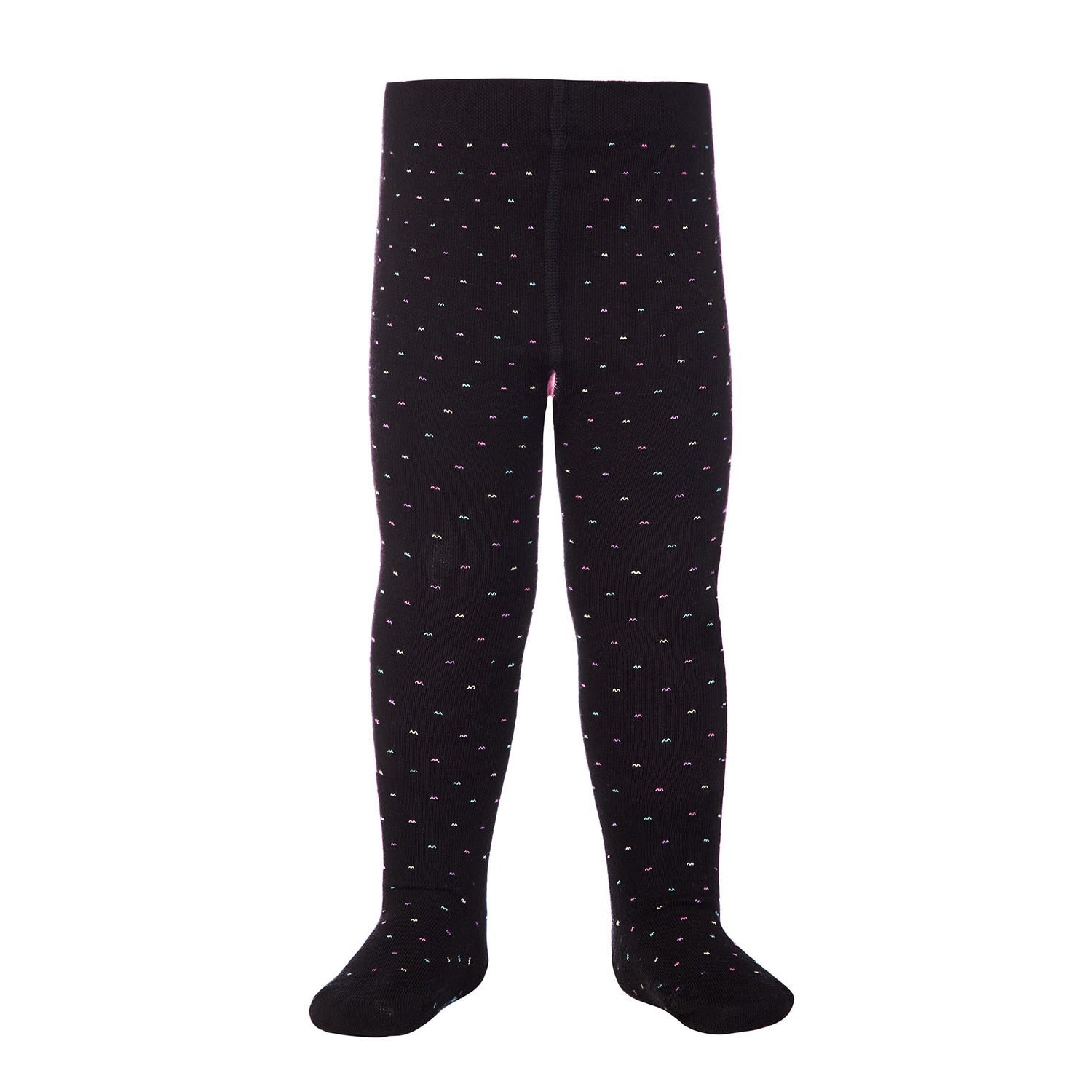 Ciorapi subtiri din bumbac pentru copii cu model buline si unicorn Tip-Top 494, Conte Elegant, Negru, 80-86 CM