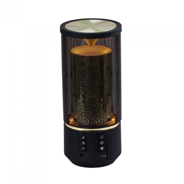 Високоговорител с LED с bluetooth, V-TAC, преносим, 6 нива на светлина, 1200mAh, True Wireless Stereo