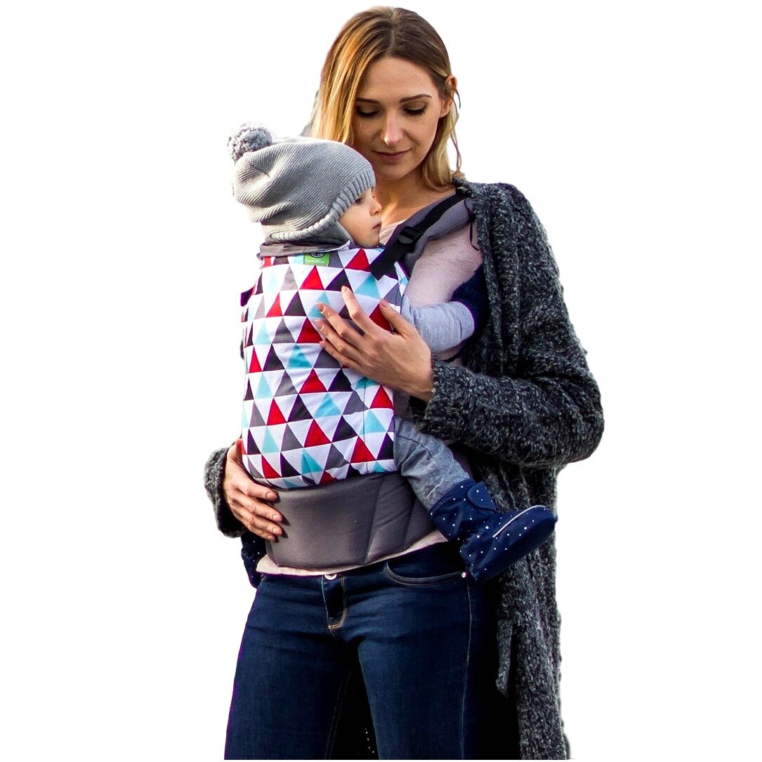 Marsupiu ergonomic, Luna Dream, 2 in 1, Red Triangles - eMAG.ro