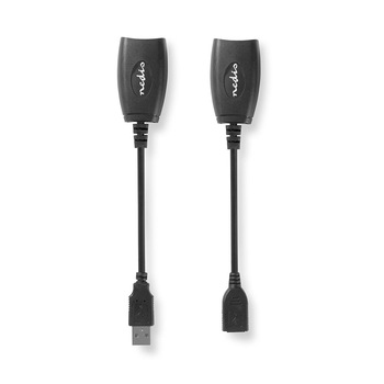 Cablu prelungitor USB 2.0 negru, Nedis Cablu prelungitor USB 2.0 negru, Nedis