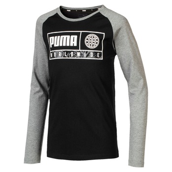 Bluza Puma Alpha Graphic Longsleeve Tee 58023201 Copii Negru 152 Bluza Puma Alpha Graphic Longsleeve Tee 58023201 Copii Negru 152