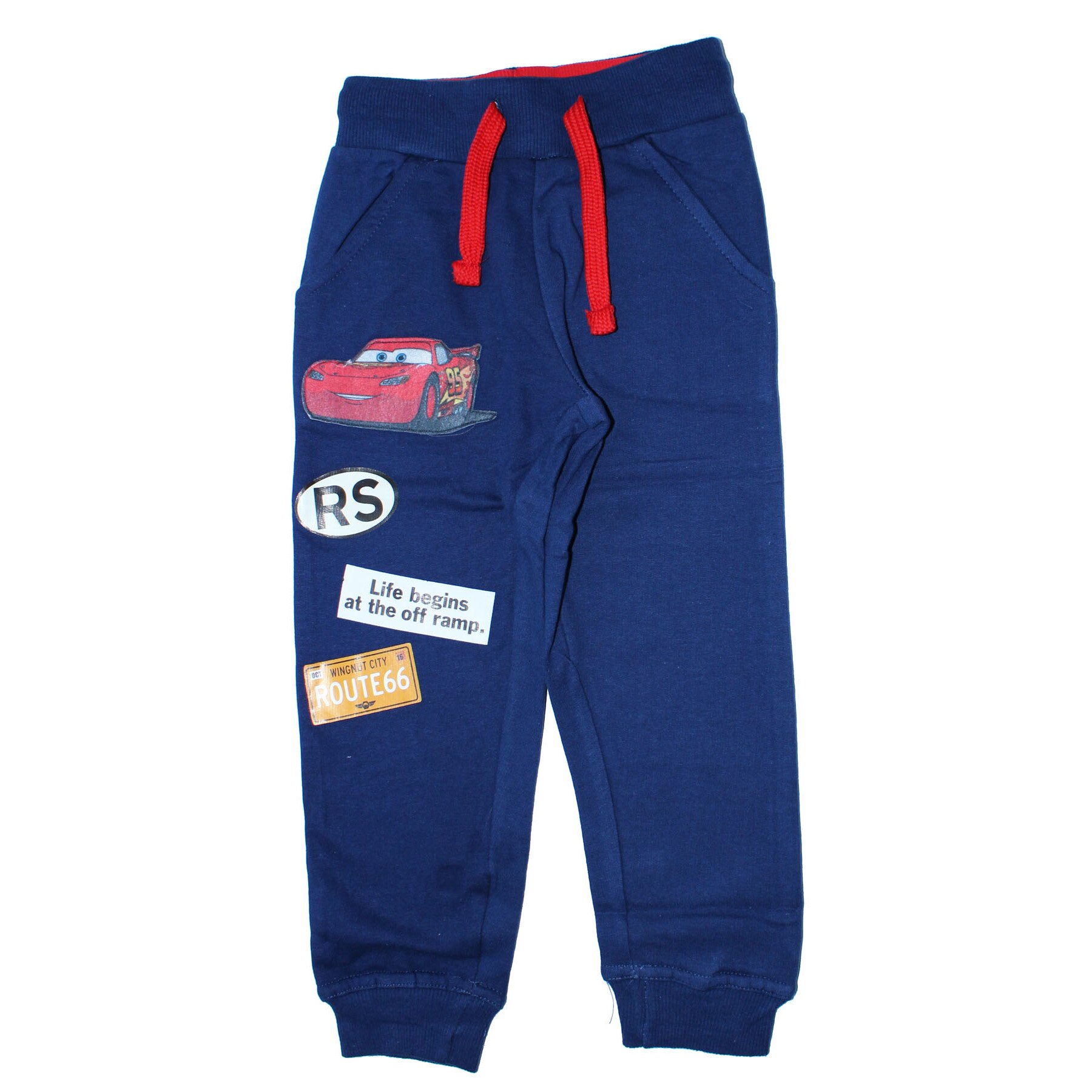 Pantaloni de trening, baieti, Disney, imprimeu Route 66 Cars, Bluemarin
