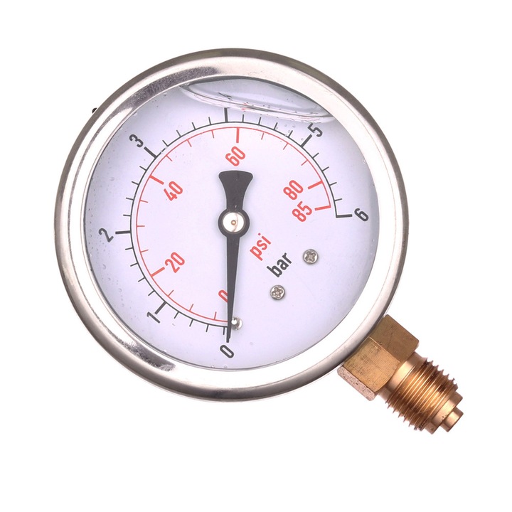 Manometru glicerina 0-6 bar jos 1/4 inch ceas