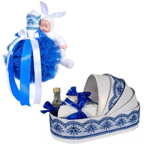 Trusou botez landou, lumanare cu iepuras