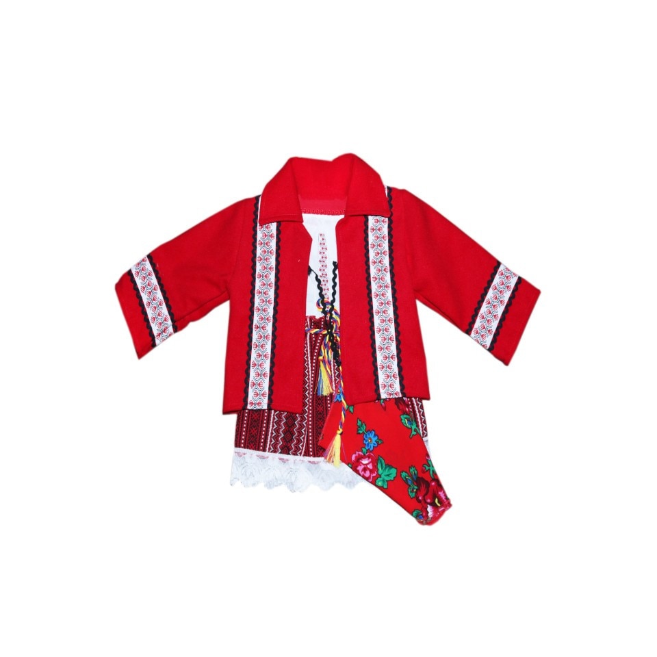 Costum traditional 5 piese de botez, fete, dae4150