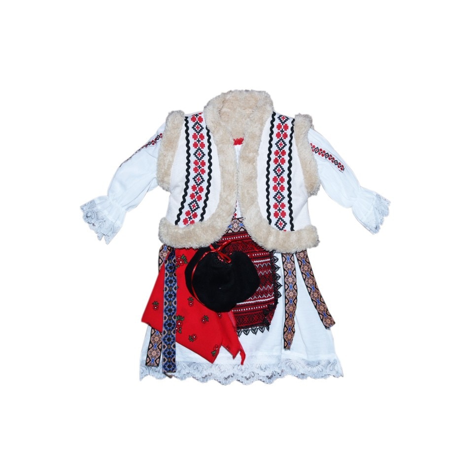 Costum traditional 5 piese de botez, fete, dae4149