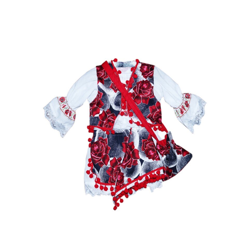 Costum traditional 5 piese de botez, fete, dae4148