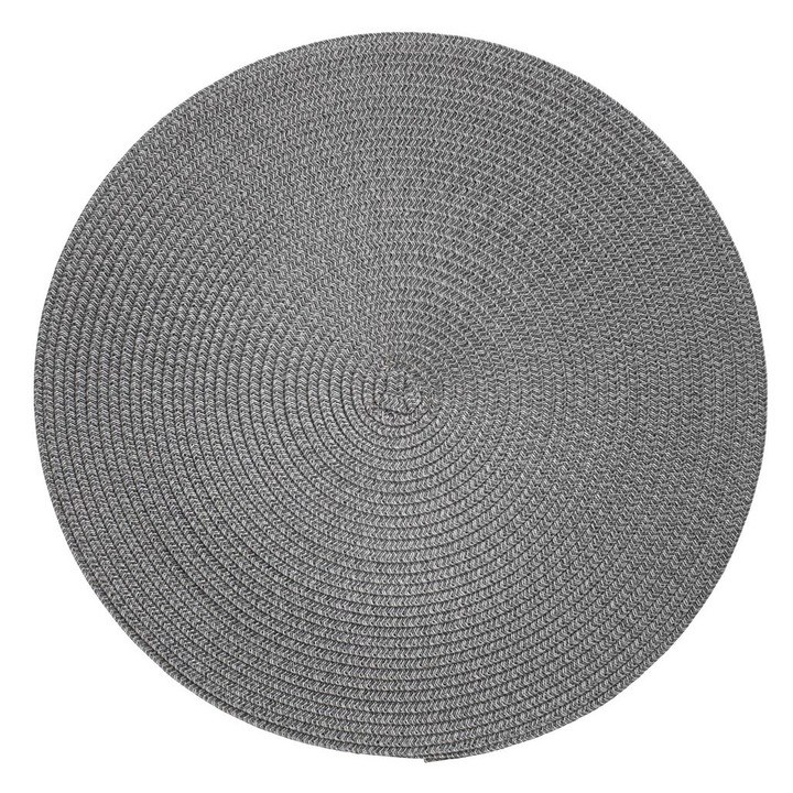 Set 2 bucati servet de masa, Diametru 38 cm, Gri inchis