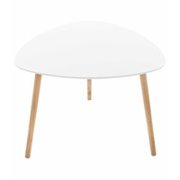Masuta living, design modern, culoare alb, inaltime 45 cm