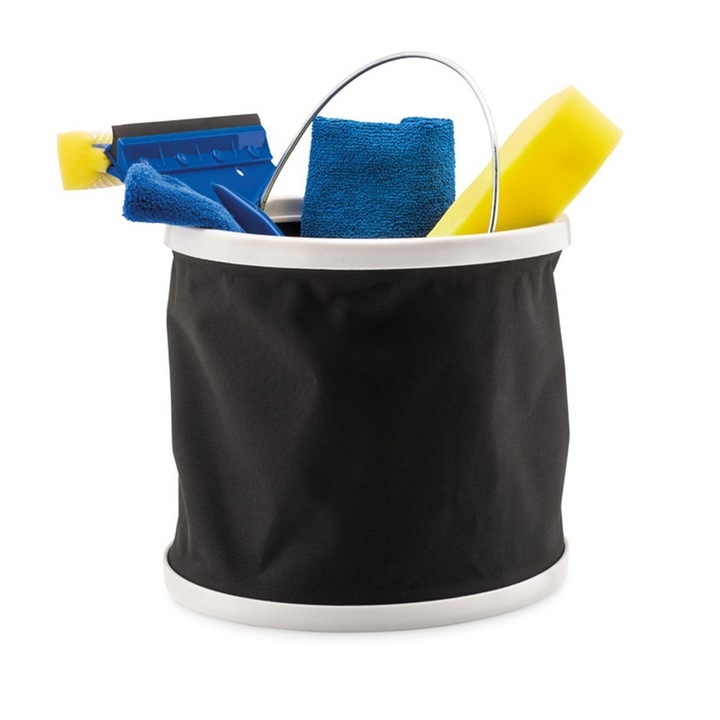 Set curatare auto, microfibra, Everestus, AA03, negru, saculet de calatorie inclus