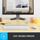Vezeték nélküli billentyűzet + egérkészlet Logitech MK470, Slim, elrendezés US INTL, fehér