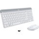 Vezeték nélküli billentyűzet + egérkészlet Logitech MK470, Slim, elrendezés US INTL, fehér