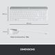 Vezeték nélküli billentyűzet + egérkészlet Logitech MK470, Slim, elrendezés US INTL, fehér