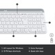 Vezeték nélküli billentyűzet + egérkészlet Logitech MK470, Slim, elrendezés US INTL, fehér