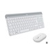 Vezeték nélküli billentyűzet + egérkészlet Logitech MK470, Slim, elrendezés US INTL, fehér