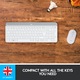Vezeték nélküli billentyűzet + egérkészlet Logitech MK470, Slim, elrendezés US INTL, fehér