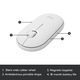 Vezeték nélküli billentyűzet + egérkészlet Logitech MK470, Slim, elrendezés US INTL, fehér