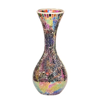 Vaza decorativa HAYA, realizata manual din sticla mozaicata, 45 cm Vaza decorativa HAYA, realizata manual din sticla mozaicata, 45 cm