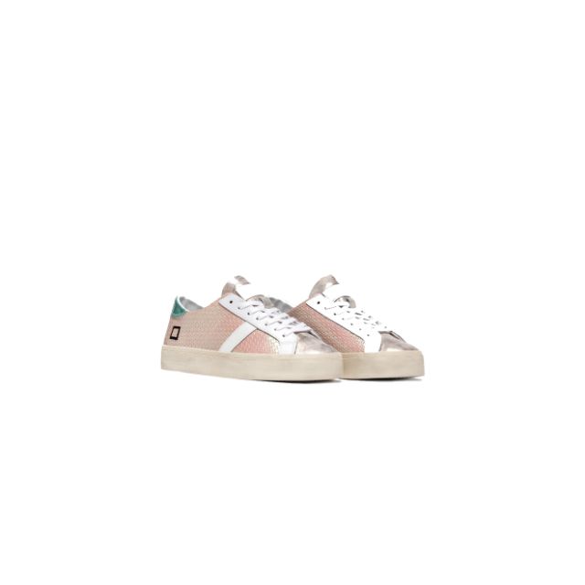 Sneakers D.A.T.E Hill Double Pong Galaxy Pink, Alb