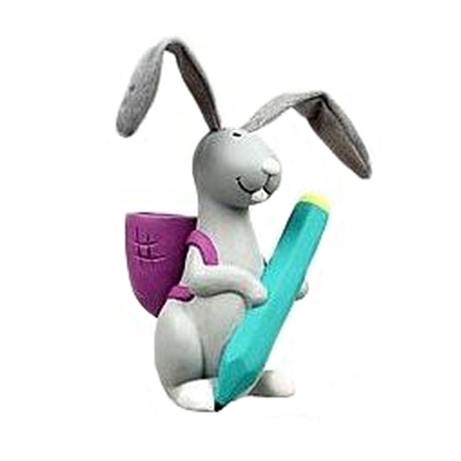 Iepuras decorativ cu rucsac, GiftForYou, multicolor, textil