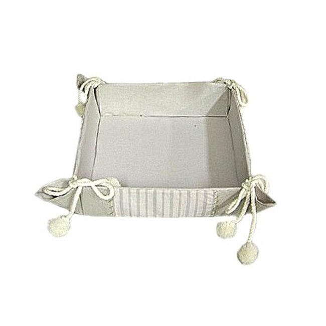 Cos patrat, GiftForYou, gri, textil