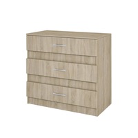 Comoda 3 Sertare, 80x43.5x76 Cm, Culoare Sonoma, Pal