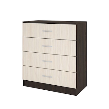 Comoda 4 Sertare, 80x43.5x91 Cm, Culoare Wenge/Astra, Pal Comoda 4 Sertare, 80x43.5x91 Cm, Culoare Wenge/Astra, Pal