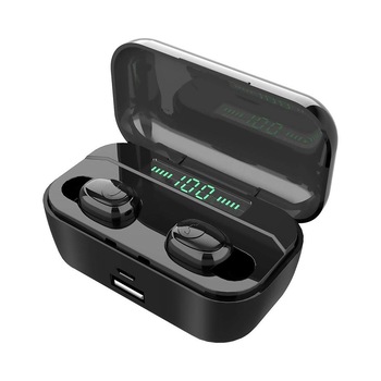 Casti bluetooth G6S, True Wireless cu Powerbank de 3500mAh, In Ear, Microfon Incorporat, Waterproof IPX 5, Display LED, compatibile iOS/Android, culoare negru Casti bluetooth G6S, True Wireless cu Powerbank de 3500mAh, In Ear, Microfon Incorporat, Waterproof IPX 5, Display LED, compatibile iOS/Android, culoare negru