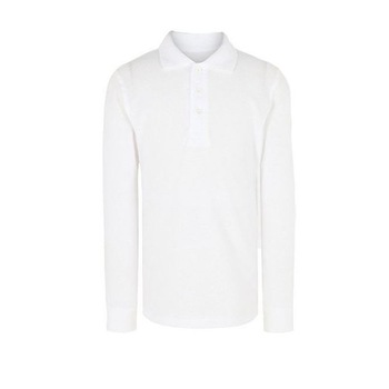 Tricou polo, maneca lunga, alb 110 - 116 cm Tricou polo, maneca lunga, alb 110 - 116 cm