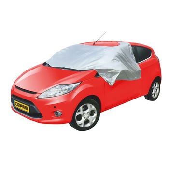 Husa pentru parbriz , impotriva inghetului , pentru masinile hatchback , cu dimensiunile 285 x 150 cm , prelata parbriz cu magneti , de culoare gri Husa pentru parbriz , impotriva inghetului , pentru masinile hatchback , cu dimensiunile 285 x 150 cm , prelata parbriz cu magneti , de culoare gri