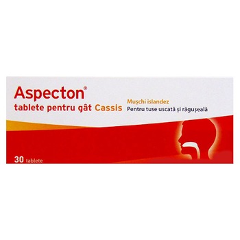 Aspecton Cassis pentru gat, 30 tablete, Krewel Meuselbach Aspecton Cassis pentru gat, 30 tablete, Krewel Meuselbach