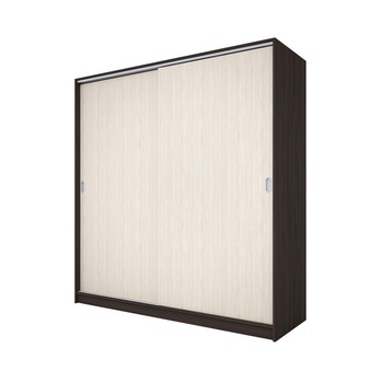 Dulap 2 Usi Glisante, 180x59x191 Cm, Culoare Wenge/Astra, Pal Dulap 2 Usi Glisante, 180x59x191 Cm, Culoare Wenge/Astra, Pal