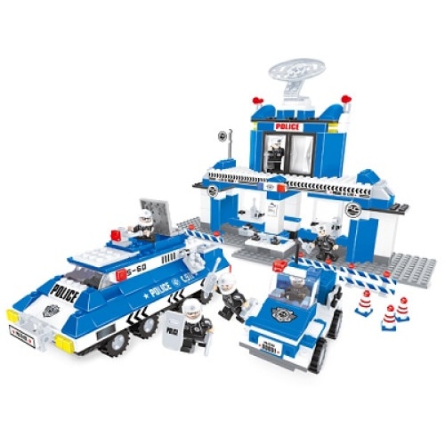 Set de constructie statie de politie, Ausini, 567 piese