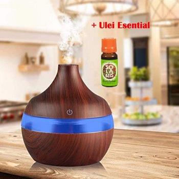 Umidificator Difuzor Arome 300 ml + Ulei Esential Stejar Umidificator Difuzor Arome 300 ml + Ulei Esential Stejar
