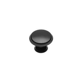 Buton antichizat Cento negru mat D28 mm Buton antichizat Cento negru mat D28 mm