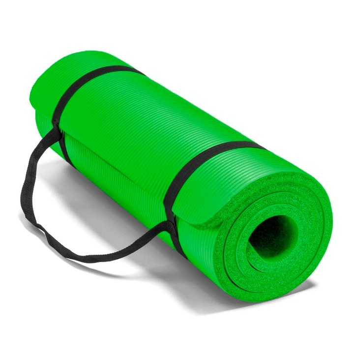Armageddon Sports Pilates & Jóga NBR Matrac Hordozó PánttalFitnesz 183 x 61 x 1 cm, Zöld