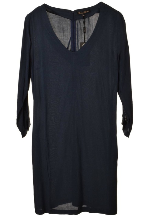 Gout d'Anvers Темносиня дамска рокля с 3/4 ръкави - XS