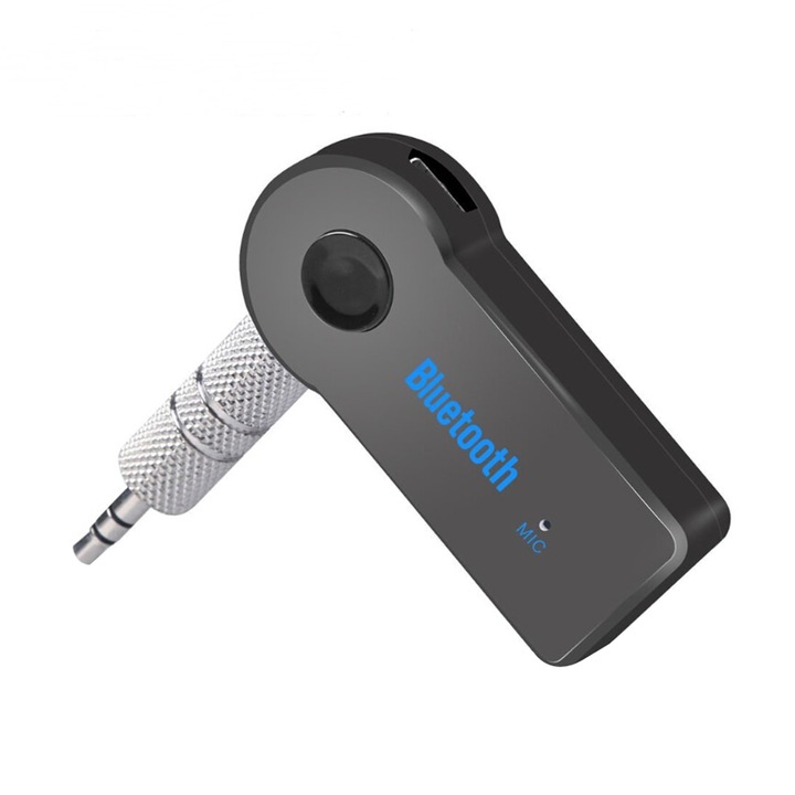 Mini Modulator Receiver Bluetooth 4.0 auto, Usams, adaptor audio Receiver, Mini Adaptor BT Jack 3.5mm Stereo Hands Free Auto, negru