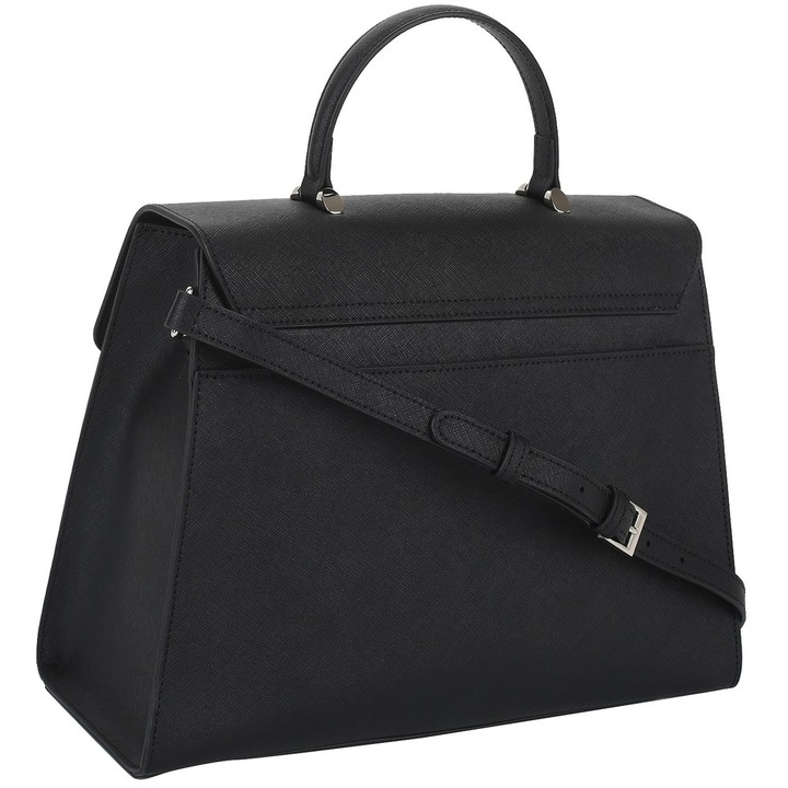 Geanta de dama office Cromia din piele naturala saffiano 1404312 neagra
