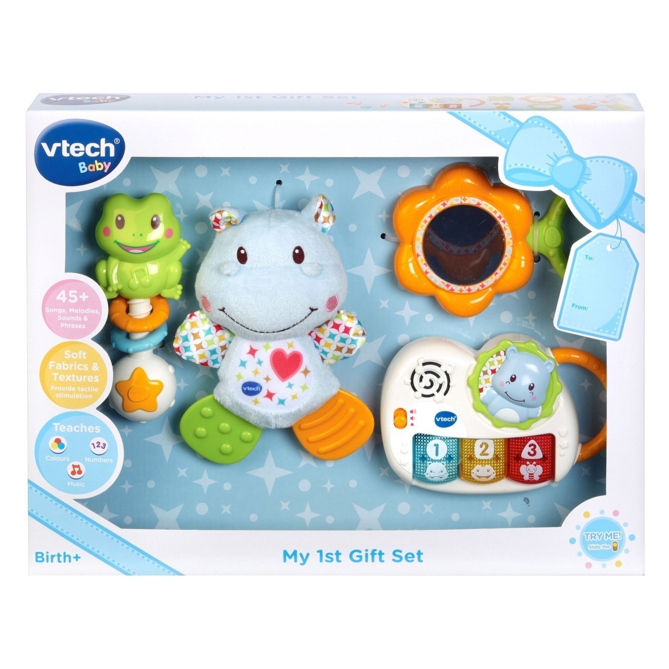 Jucarii interactive Vtech - Set cadou pentru bebelus - albastru