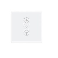 Intrerupator touch inteligent WiFi cu variator de tensiune din sticla compatibil Google Home si Alexa Multicolor Alb