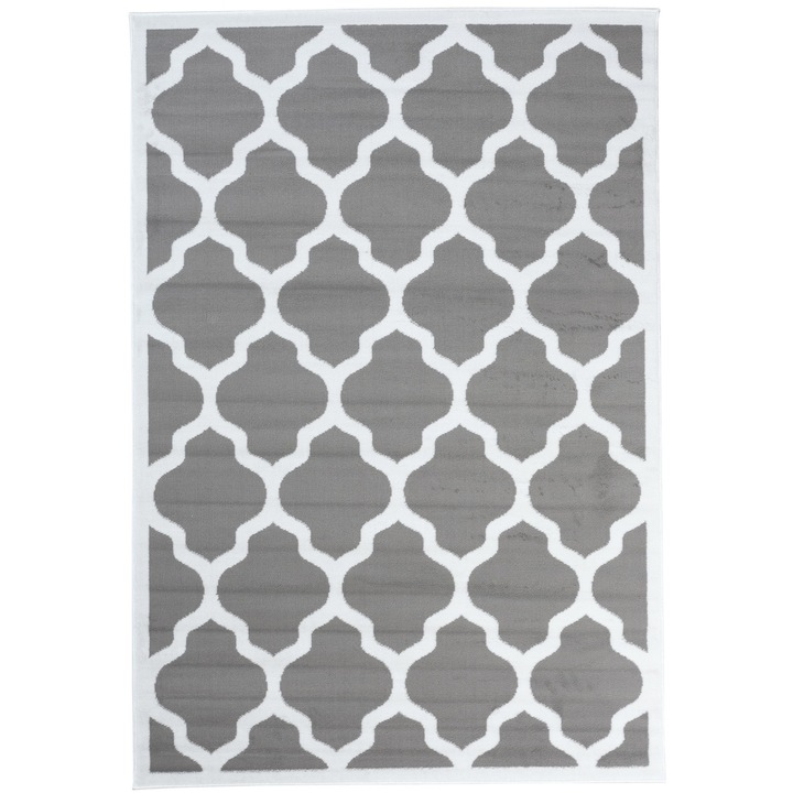 Covor Luxury Modern Short Pile Chemex K082D gri 300x400