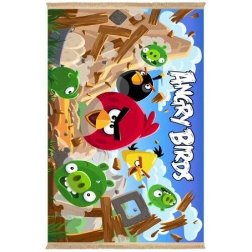 Covor pentru copii Angry Birds , Dimensiune 150x225 cm, Poliester
